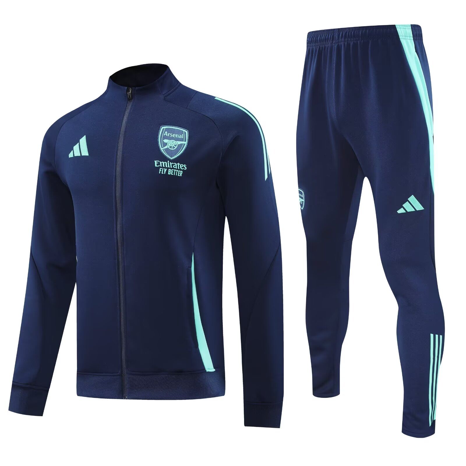 AAA Quality Arsenal 24/25 Tracksuit - Navy Blue/Green